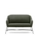 KAVE HOME Brida 2-manns sofa - grnt stoff og sort stl