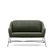 KAVE HOME Brida 2-manns sofa - grnt stoff og sort stl