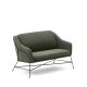 KAVE HOME Brida 2-manns sofa - grnt stoff og sort stl