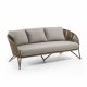 KAVE HOME Branzie sofa - brunt metall og tau, med grbrune puter, 3 pers.