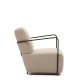 KAVE HOME Gamer lenestol, m. armlener - beige stoff og matt sort metall
