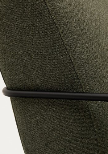 KAVE HOME Gamer lenestol, m. armlen - grnt stoff og matt sort metall