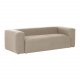 KAVE HOME Blok 3-manns sofa - beige polyester og stl