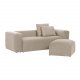 KAVE HOME Blok 2-manns sofa - beige polyester