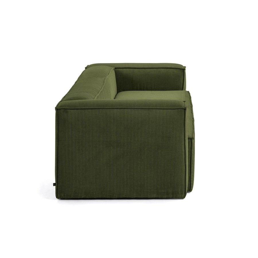 KAVE HOME Blok 2-manns sofa - grnn kordflyel (210 cm)