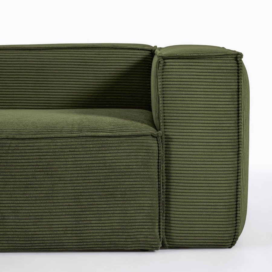 KAVE HOME Blok 2-manns sofa - grnn kordflyel (210 cm)