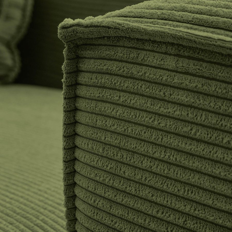 KAVE HOME Blok 2-manns sofa - grnn kordflyel (210 cm)