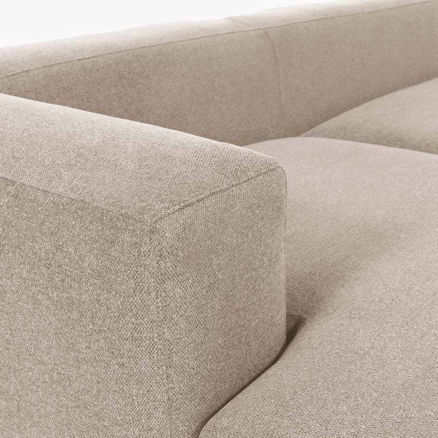 KAVE HOME Block sofa, med venstre sjeselong - beige polyester
