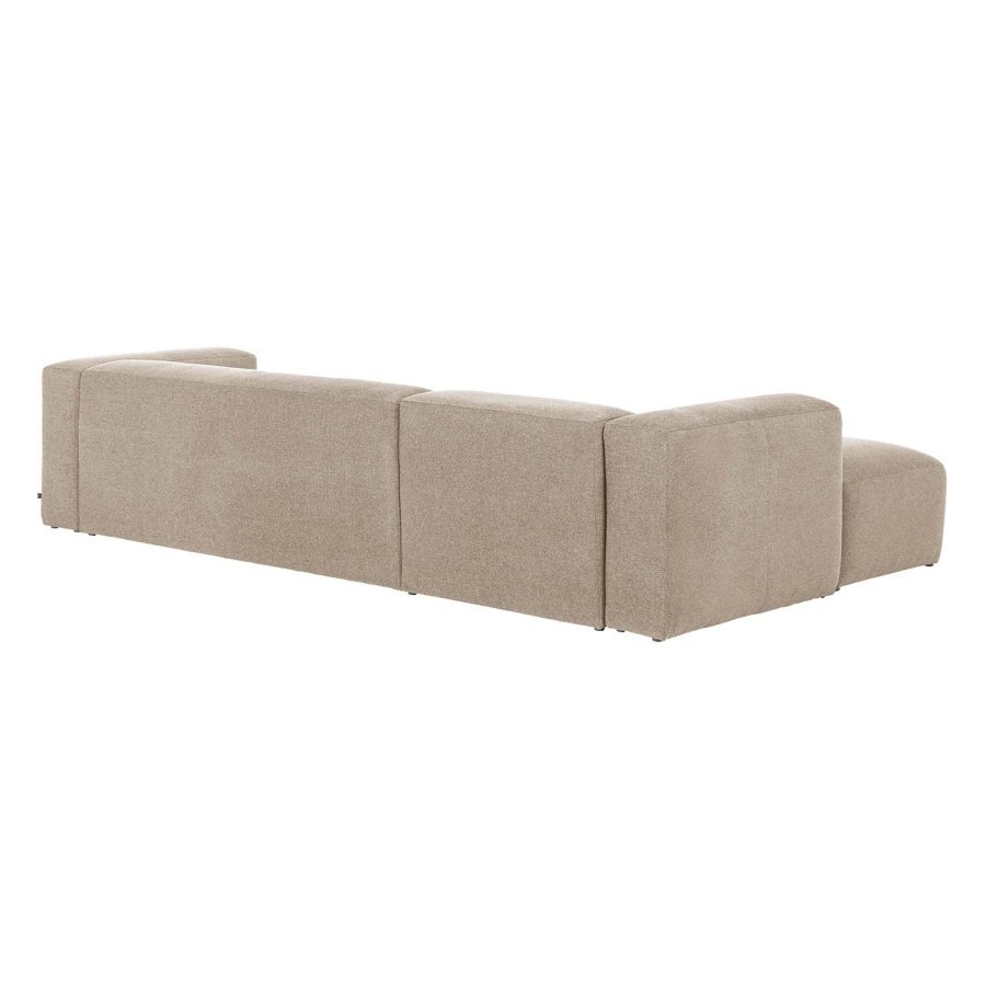 KAVE HOME Block sofa, med venstre sjeselong - beige polyester
