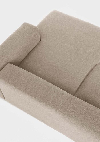 KAVE HOME Block sofa, med hyre sjeselong - beige polyester og stl