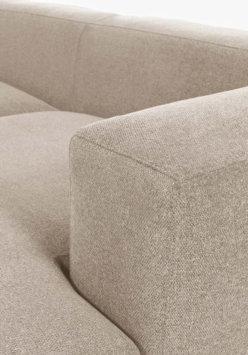 KAVE HOME Block sofa, med hyre sjeselong - beige polyester og stl