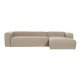 KAVE HOME Block sofa, med hyre sjeselong - beige polyester og stl
