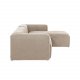 KAVE HOME Block sofa, med hyre sjeselong - beige polyester og stl