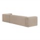 KAVE HOME Block sofa, med hyre sjeselong - beige polyester og stl