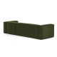 KAVE HOME Blok 3 pers. sofa, m. hjre chaiselong - grn corduroy fljl (330 cm)