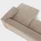 KAVE HOME Block sofa, med hyre sjeselong - beige polyester og stl