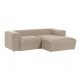 KAVE HOME Block sofa, med hyre sjeselong - beige polyester og stl