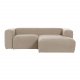 KAVE HOME Block sofa, med hyre sjeselong - beige polyester og stl