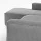 KAVE HOME Blok sofa, m. venstre chaiselong - gr� fl�jl