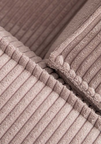 KAVE HOME Block sofa, med sjeselong - rosa fl�yel