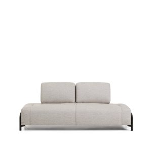 KAVE HOME Compo 2-pers. modul sofa - gr� stof og sort metal (200cm)
