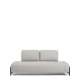 KAVE HOME Compo 2-pers. modul sofa - gr� stof og sort metal (200cm)