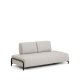 KAVE HOME Compo 2-pers. modul sofa - gr� stof og sort metal (200cm)