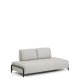 KAVE HOME Compo 2-pers. modul sofa - gr� stof og sort metal (200cm)