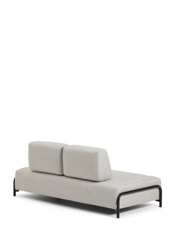 KAVE HOME Compo 2-pers. modul sofa - gr� stof og sort metal (200cm)