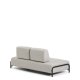 KAVE HOME Compo 2-pers. modul sofa - gr� stof og sort metal (200cm)