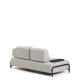 KAVE HOME Compo 2-pers. modul sofa, m. lille bakkebord - gr� stof og sort metal (200cm)