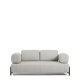 KAVE HOME Compo 2-pers. sofa - gr� stof og sort metal (200cm)