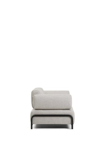 KAVE HOME Compo 2-pers. sofa - gr� stof og sort metal (200cm)