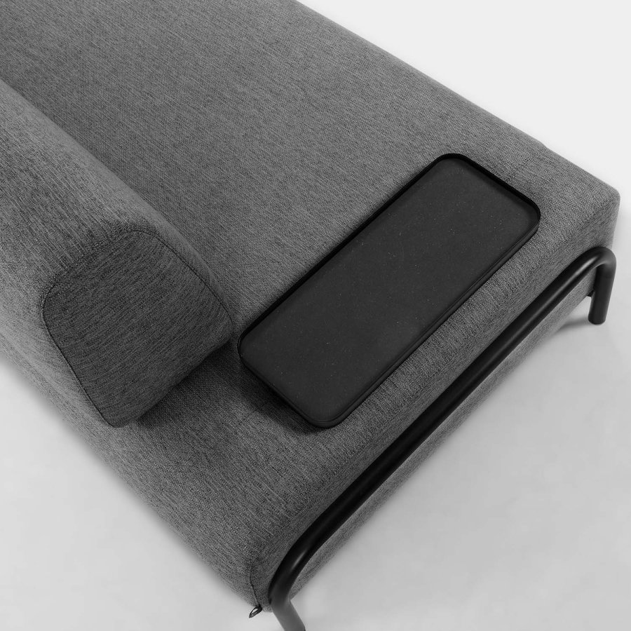 KAVE HOME Compo 3-sits Soffa - Gr� Polyester och St�l