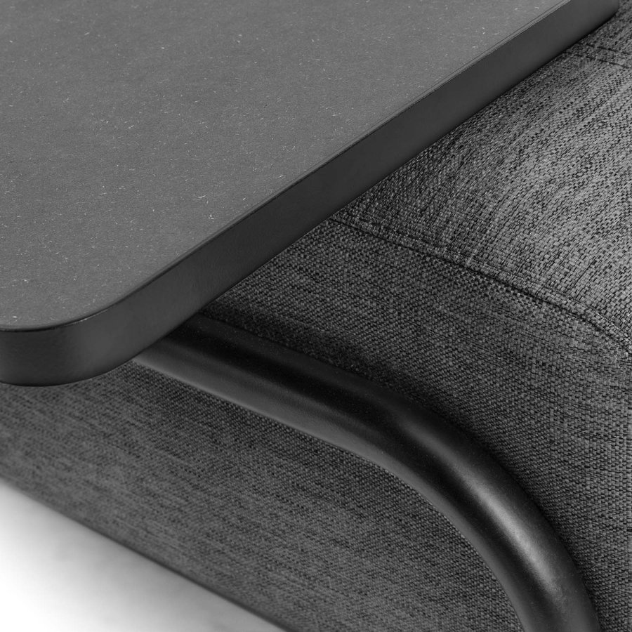 KAVE HOME Compo 3-sits Soffa - Gr� Polyester och St�l