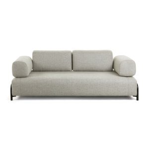 KAVE HOME Compo 3 pers. sofa - beige polyester og stl