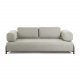 KAVE HOME Compo 3-manns sofa - beige polyester og stl