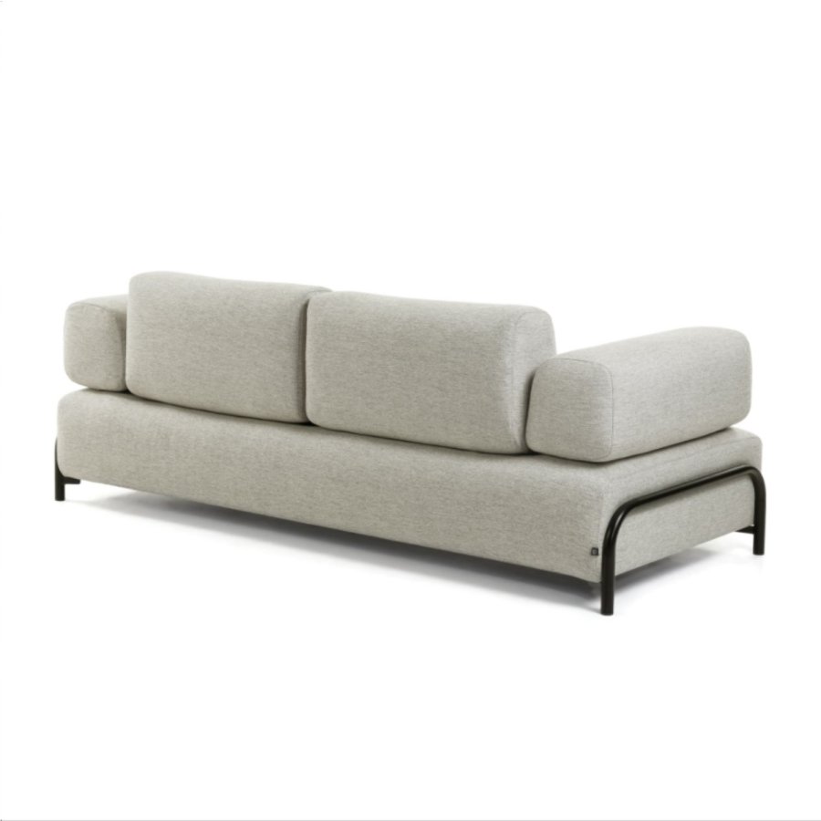 KAVE HOME Compo 3-manns sofa - beige polyester og stl