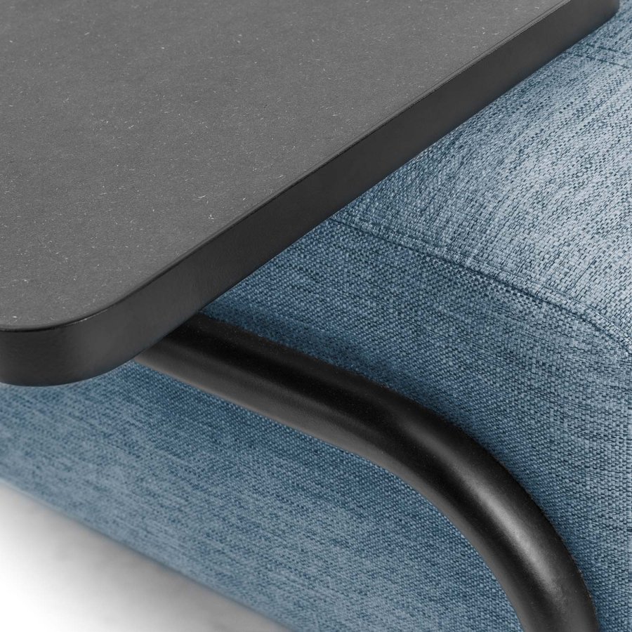 KAVE HOME Compo 3-sits Soffa - Bl� Polyester och St�l