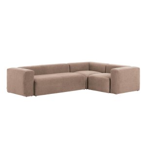 KAVE HOME Blok 4 pers. hj�rnesofa - lyser�d stof (320x230)