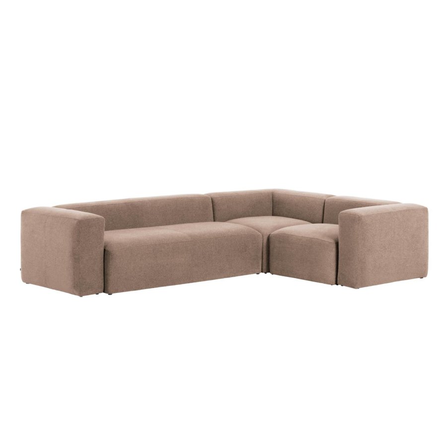KAVE HOME Blok 4 pers. hj�rnesofa - lyser�d stof (320x230)