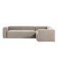 KAVE HOME Block hjrnesofa - beige polyester