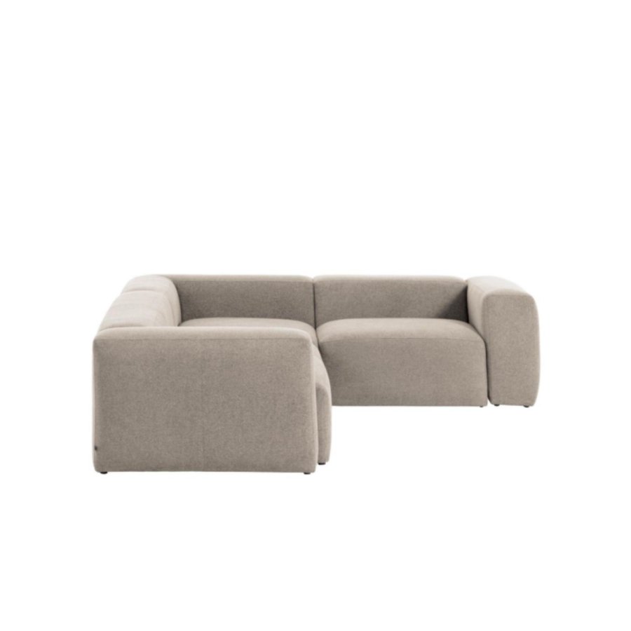 KAVE HOME Block hjrnesofa - beige polyester