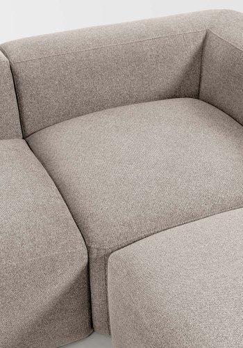 KAVE HOME Block hjrnesofa - beige polyester