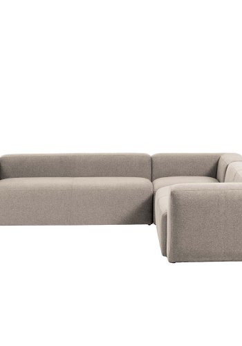 KAVE HOME Block hjrnesofa - beige polyester