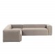 KAVE HOME Block hjrnesofa - beige polyester