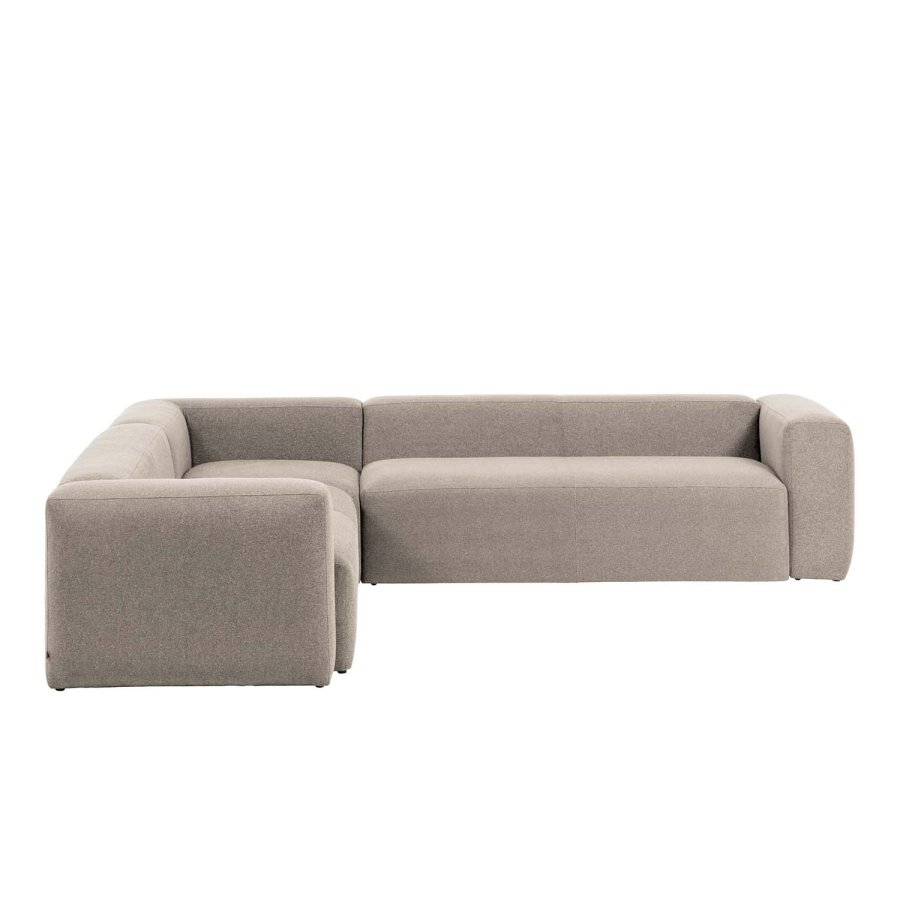 KAVE HOME Block hjrnesofa - beige polyester