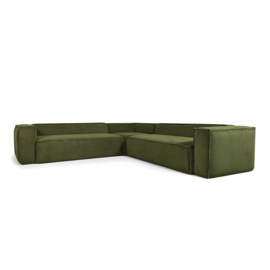 KAVE HOME Blok hjrnesofa - grnn kordflyel (320x320)