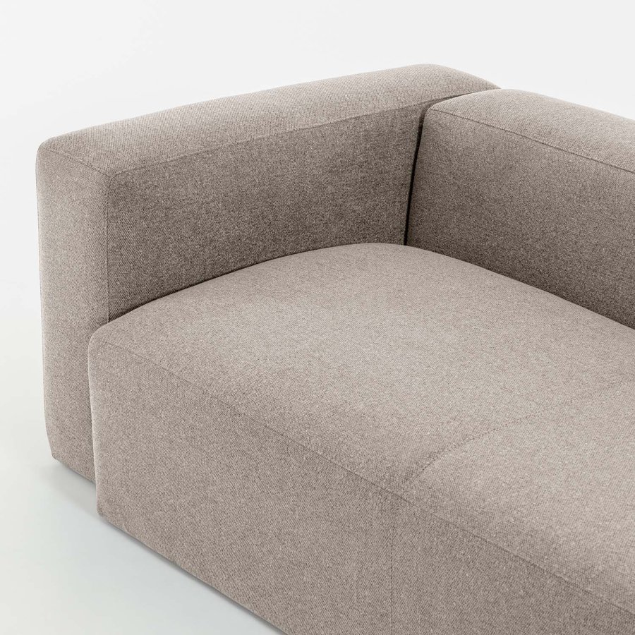 KAVE HOME Block hjrnesofa - beige polyester