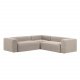 KAVE HOME Block hjrnesofa - beige polyester